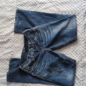 Suki Silver Mid Rise Boot Cut Jeans